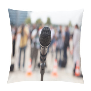 Personality  Microphone. News Conference. Pillow Covers