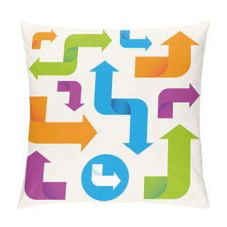 Personality  Colorful Arrows Set Vector Design Elements Pillow Covers