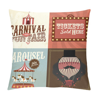 Personality  Vintage Carnival Pillow Covers