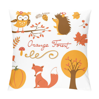 Personality  Orange Forest Colurful Collection Pillow Covers