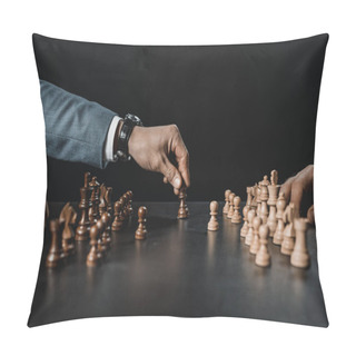 Personality  Businessmen Playing Chess Pillow Covers