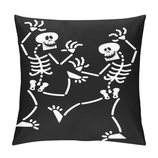 Personality  Couple Of Skeletons Pillow Covers