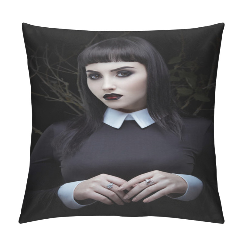Personality  Gothic brunette girl pillow covers