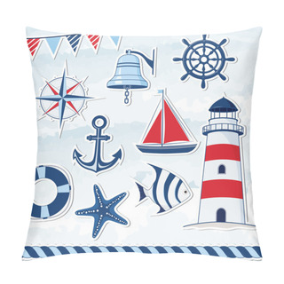 Personality  Nautical Design Elements Pillow Covers