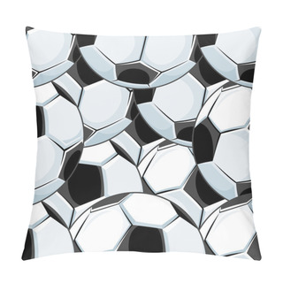 Personality  Background Pattern Of Overlapping Soccer Balls Pillow Covers