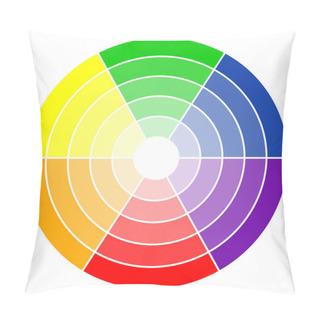 Personality  Color Wheel 6-colors Pillow Covers