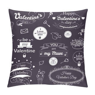 Personality  Valentine's Day Typography Set Pillow Covers