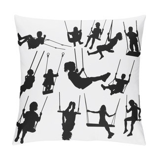 Personality  Swing People Male And Female Silhouette Pillow Covers
