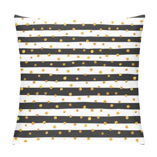 Personality  Seamless Pattern Of Random Gold Dots. Pillow Covers