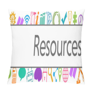 Personality  Resources Concept Image With Text And Technology Related Symbols. Pillow Covers