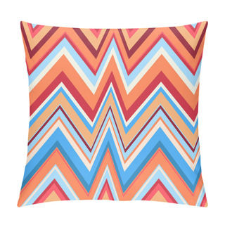 Personality  Ethnic Zigzag Pattern In Retro Colors Pillow Covers