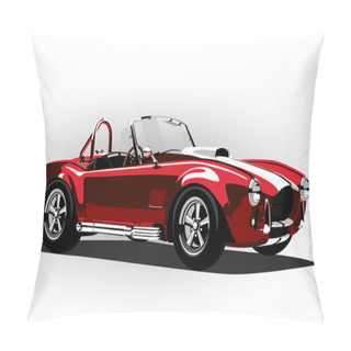 Personality  Red Classic Sport Car Cobra Roadster Pillow Covers