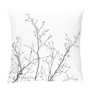Personality  Branches On The White Background Pillow Covers