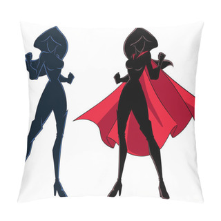 Personality  Superheroine Battle Mode Silhouette Pillow Covers