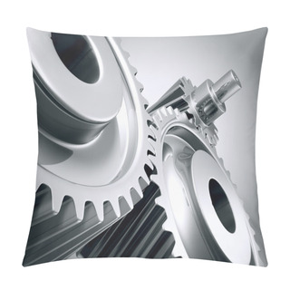 Personality  Close Up Of Machine Gears. Pillow Covers