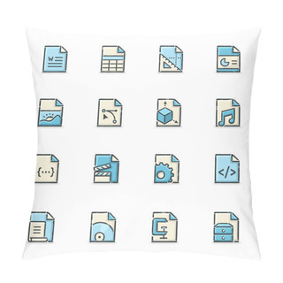 Personality  File Format Icons Pillow Covers