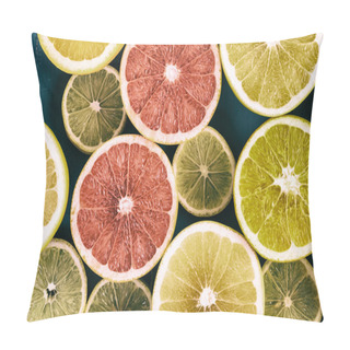 Personality  Orange, Grapefruit And Lemon Citrus Fruit Slices Pillow Covers