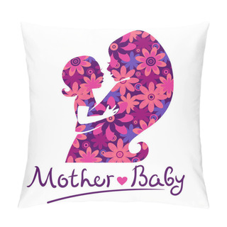 Personality  Mother And Baby Silhouettes Pillow Covers