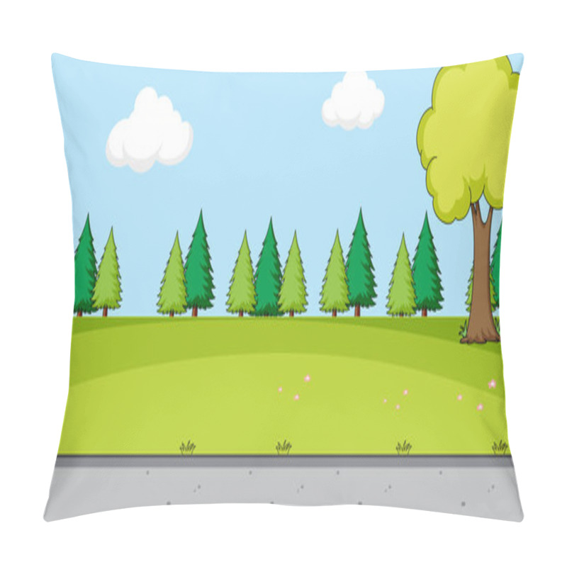 Personality  A simple nature landscape illustration pillow covers