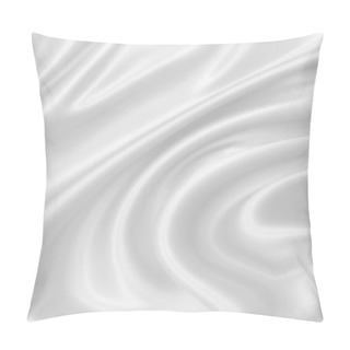 Personality  Smooth Elegant White Silk Pillow Covers