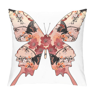 Personality  Butterly And  Flowers  Background Pillow Covers