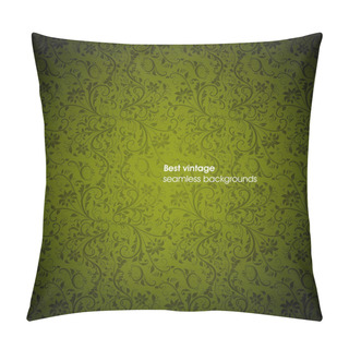 Personality  Seamless Floral Background Green Pillow Covers