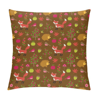 Personality  Autumn Forest Animals Pattern Pillow Covers