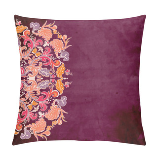 Personality  Ornamental Round Floral Lace Pattern. Kaleidoscopic Floral Patte Pillow Covers