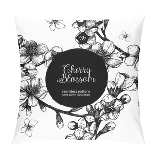 Personality  Seamless Pattern With Cherry Blossom Pillow Covers