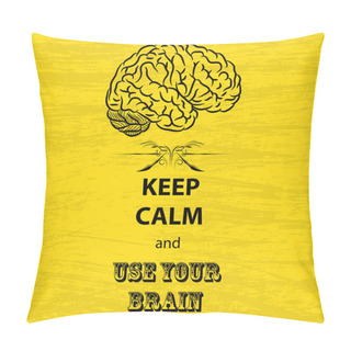 Personality  Keep Calm And Brain Pillow Covers
