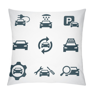 Personality  Cars Icons Set Pillow Covers