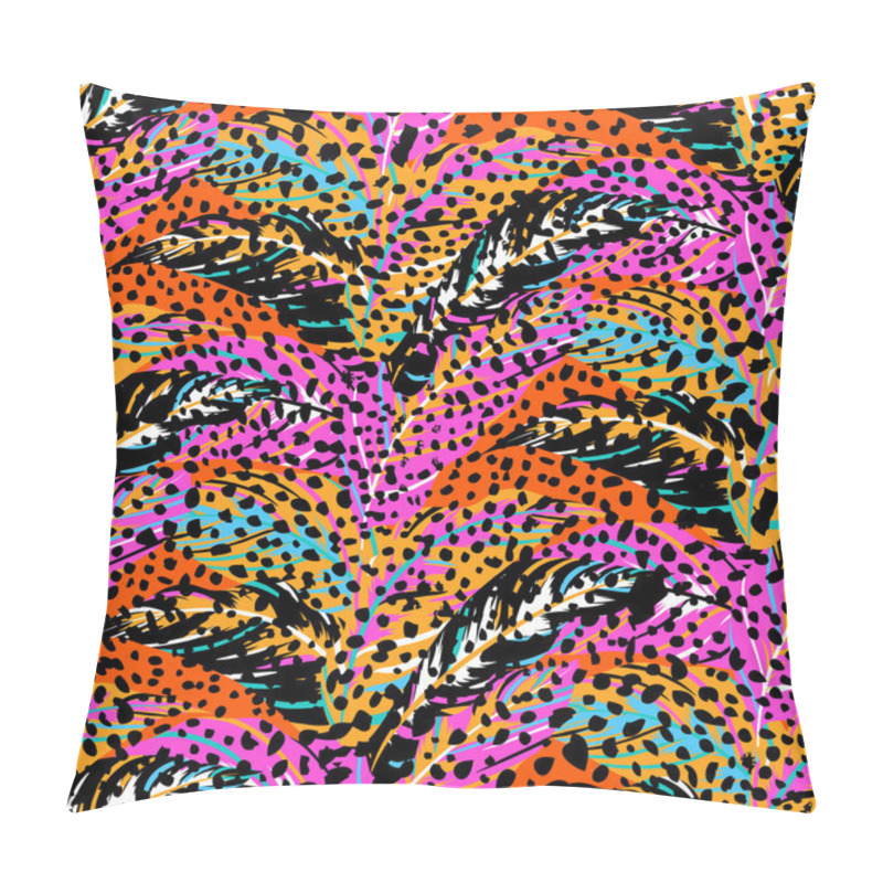 Personality  Abstract pattern inspired by tropical birds pillow covers