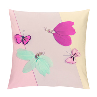 Personality  Fashionable Ladies' Jewelry. Earrings Feathers. Be Stylish Pillow Covers