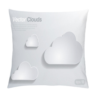 Personality  Clouds Collection. Cloud Computing Concept. Vector. Pillow Covers