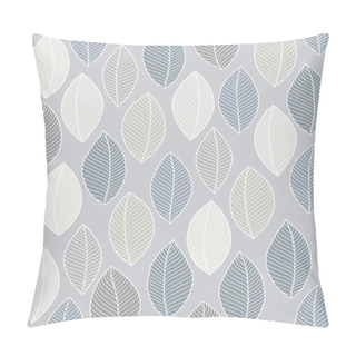 Personality  Seamless Soft Tones Leaf Autumn Pattern Doodle.  Pillow Covers