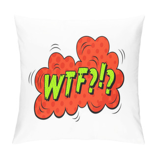Personality  Comic Speech Bubble. Speech Clouds With Quotes, Exclamations, Surprise, Admiration, Anger, Sound Effects Pop Art. Cartoon Vector Pattern With Comic Speech Bubble, Boom, Burst Clouds. Pillow Covers
