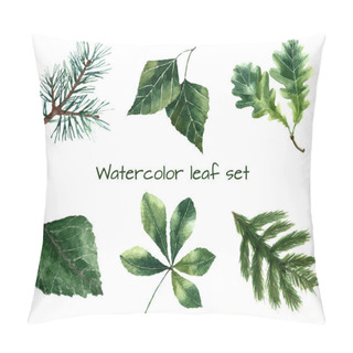Personality  Watercolor Leaves. Pillow Covers
