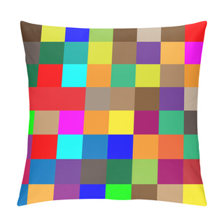 Personality  Seamless Random Squares, Mosaic Tiles Pixelated, Pixels Colorful Pillow Covers