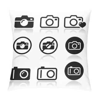 Personality  Camera Vector Icons Set Pillow Covers