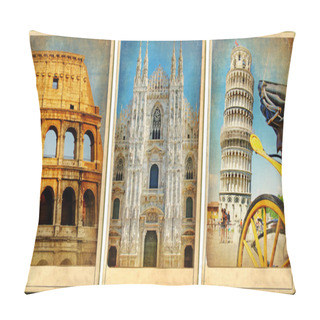 Personality  Italian Landmarks - Vintage Cards Series Pillow Covers