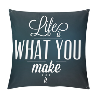 Personality  Quote Typographic Background Design Pillow Covers