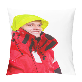 Personality  Hooded Man In Waterproof Jacket Pillow Covers