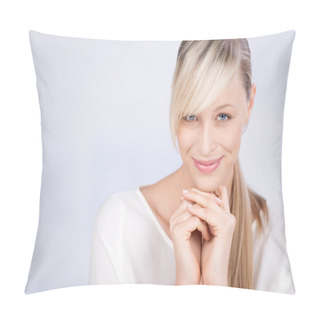 Personality  Smiling Beautiful Female Pillow Covers