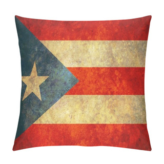 Personality  Grunge Puerto Rico Flag Pillow Covers