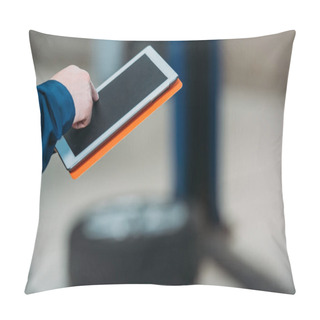 Personality  Male Hand Using Digital Tablet Pillow Covers