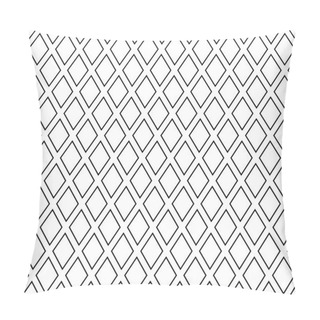 Personality  Seamless Diamonds Pattern. White Geometric Background. Vector Art. Pillow Covers