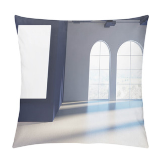 Personality  Empty Arch Windows Room, Blue Ceiling, Poster Pillow Covers