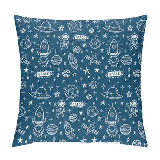 Personality  Doodle Space Seamless Pattern Pillow Covers