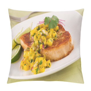 Personality  Swordfish With Mango Salsa Pillow Covers