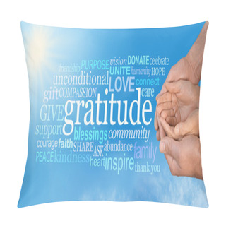 Personality  Thanksgiving Togetherness Bue Sky Banner Pillow Covers